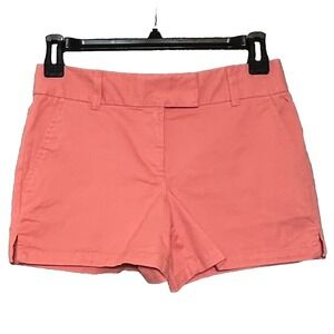 LOFT Riviera Shorts Size 2 Coral 4" inseam Flat Front Pockets